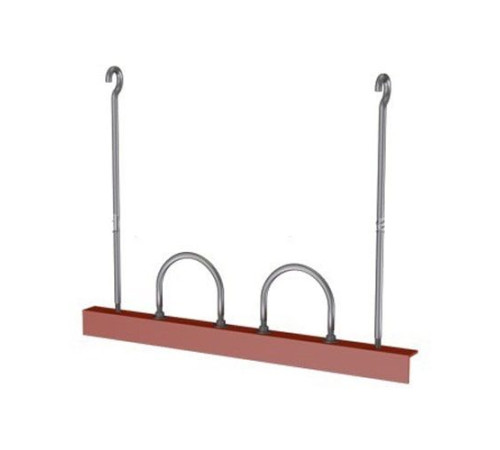 Подвески двух труб на опорном уголке в Бобруйске