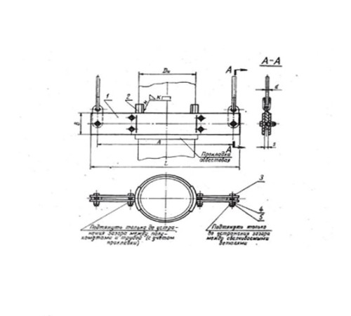Хомуты укороченные подвесок трубопроводов в Бобруйске