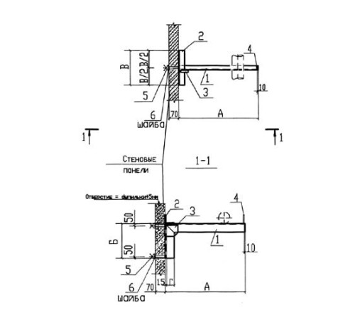 Крепления к стеновым панелям для трубопроводов в Бобруйске