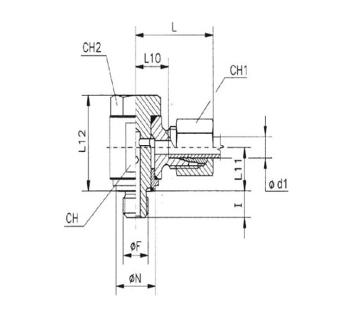 Угольники Banjo с уплотнительным кольцом TN111GG M в Бобруйске