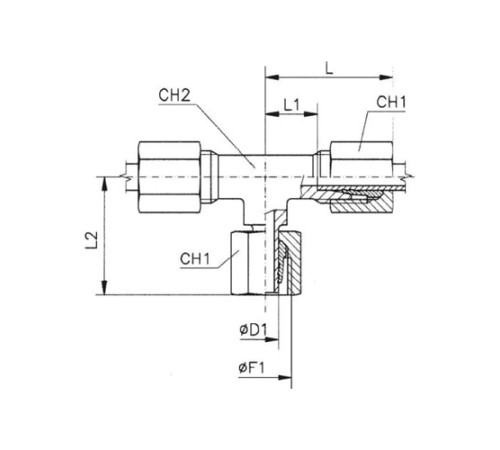 Тройники соединители (ш-г-ш) TN120 в Бобруйске с доставкой