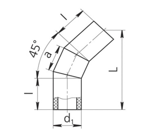 Оболочки на теплоизоляционные отводы 45° в Бобруйске