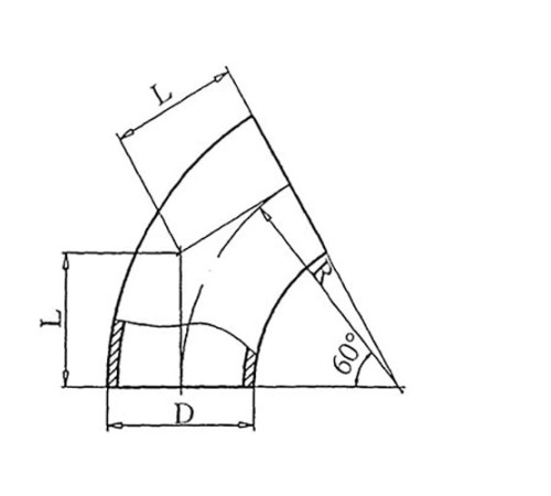 Теплоизоляционные отводы 60 градусов в Бобруйске