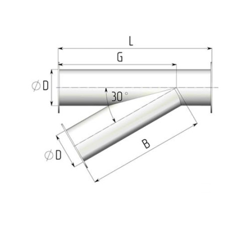Титановые неравнопроходные косые тройники в Бобруйске