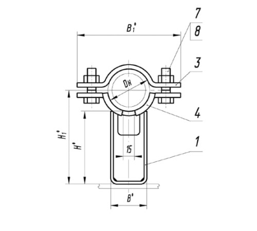 Опоры ТПР.04.01(2) для трубопроводов в Бобруйске