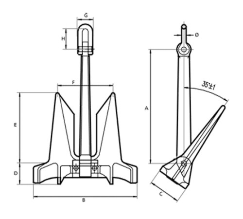 Якоря HHP для судостроения в Бобруйске